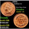 Image 1 : 1894 Indian Cent 1c Grades Choice+ Unc RB