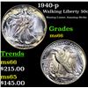 Image 1 : 1940-p Walking Liberty Half Dollar 50c Grades GEM+ Unc