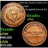 Image 1 : (1863) Dry Goods F-225N-1a R-2 Civil War Token 1c Grades vf+