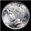 Image 2 : 1923-p Vam 1F Top 50 'Chin Bar' Peace Dollar $1 Grades Choice+ Unc