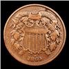 Image 2 : 1864 Two Cent Piece 2c Grades xf+