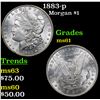 Image 1 : 1883-p Morgan Dollar $1 Grades BU+