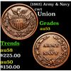 Image 1 : (1863) Army & Navy Civil War Token 1c Grades Select AU