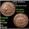 Image 1 : 1863 Indian Civil War Token 1c Grades vf details