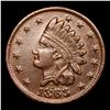 Image 2 : 1863 Indian Civil War Token 1c Grades vf details
