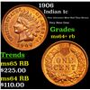 Image 1 : 1906 Indian Cent 1c Grades Choice+ Unc RB