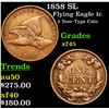 Image 1 : 1858 SL Flying Eagle Cent 1c Grades xf+