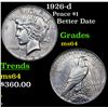 Image 1 : 1926-d Peace Dollar $1 Grades Choice Unc