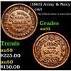 Image 1 : (1863) Army & Navy Civil War Token 1c Grades Select AU