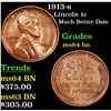 Image 1 : 1913-s Lincoln Cent 1c Grades Choice Unc BN