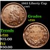 Image 1 : 1863 Liberty Cap Civil War Token 1c Grades vf, very fine