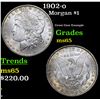 Image 1 : 1902-o Morgan Dollar $1 Grades GEM Unc