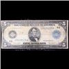 Image 2 : 1914 $5 Large Size Blue Seal Federal Reserve Note, Cleveland, Ohio 4-D Grades vf, very fine