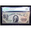 Image 2 : ***Auction Highlight*** **Star Note** 1869 $1 Large Size Legal Tender Note "Rainbow Note" Graded vf2