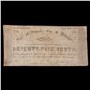 Image 2 : 1862 THE CITY OF RICHMOND, VIRGINIA 75 CENTS CONFEDERATE STATES #TR06-15 Grades vf, very fine