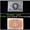 Image 1 : 1863 US Fractional Currency 5c Second Issue fr-1232 Washington In Oval Grades Choice AU