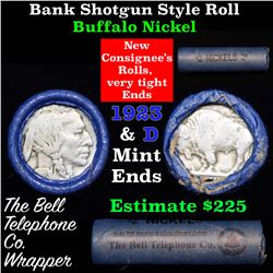 Buffalo Nickel Shotgun Roll in Old Bank Style 'Bell Telephone' Wrapper 1923 & d