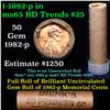 Image 1 : Uncirculated 1c orig shotgun roll, 1982-p  In Old Brinks wrapper  Grades