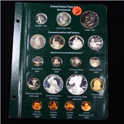 Complete United States Proof Type Set Page 1976-2009 19 coins