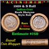 Image 1 : ***Auction Highlight*** Indian cent 1c orig roll, 1909 end S other end