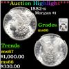 Image 1 : ***Auction Highlight*** NGC 1882-s Morgan Dollar $1 Graded ms66 By NGC (fc)