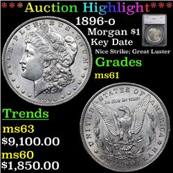 ***Auction Highlight*** 1896-o Morgan Dollar $1 Graded ms61 By SEGS (fc)