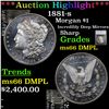 Image 1 : ***Auction Highlight*** 1881-s Morgan Dollar $1 Graded ms66 DMPL By SEGS (fc)