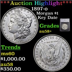 ***Auction Highlight*** 1897-o Morgan Dollar $1 Graded au58+ By SEGS (fc)
