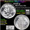 Image 1 : ***Auction Highlight*** 1944-p Mercury Dime 10c Graded ms67 FSB By SEGS (fc)