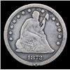 Image 2 : ***Auction Highlight*** 1872-cc Briggs-1A Seated Liberty Quarter 25c Graded F, Fine By SEGS (fc)