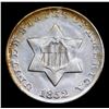 Image 2 : ***Auction Highlight*** 1852 Three Cent Silver 3cs Graded ms64 By SEGS (fc)