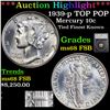 Image 1 : ***Auction Highlight*** 1939-p TOP POP Mercury Dime 10c Graded ms68 FSB By SEGS (fc)