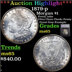 ***Auction Highlight*** 1879-p Morgan Dollar $1 Graded ms65 By SEGS (fc)