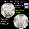 Image 1 : ***Auction Highlight*** 1902-o Morgan Dollar $1 Graded ms66 By SEGS (fc)