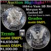 Image 1 : ***Auction Highlight*** 1884-o Vam 5B R6 Morgan Dollar $1 Graded ms66 DMPL By SEGS (fc)