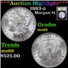 Image 1 : ***Auction Highlight*** 1883-o Morgan Dollar $1 Graded GEM+ Unc By USCG (fc)