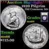 Image 1 : ***Auction Highlight*** 1920 Pilgrim Old Commem Half Dollar 50c Graded GEM+ Unc By USCG (fc)