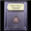Image 4 : ***Auction Highlight*** 1857-p Rainbow Toned Seated Liberty Dime 10c Graded Select+ Unc By USCG (fc)
