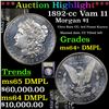Image 1 : ***Auction Highlight*** 1892-cc Vam 11 R5 Morgan Dollar $1 Graded Choice Unc+ DMPL By USCG (fc)