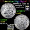 Image 1 : ***Auction Highlight*** 1899-s /s Vam 10 Morgan Dollar $1 Graded Select Unc By USCG (fc)
