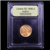 Image 4 : ***Auction Highlight*** 1886-s Gold Liberty Half Eagle $5 Graded Select+ Unc By USCG (fc)