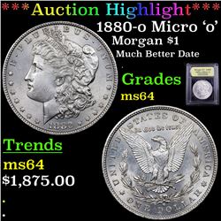 ***Auction Highlight*** 1880-o Micro 'o' Morgan Dollar $1 Graded Choice Unc By USCG (fc)