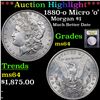 Image 1 : ***Auction Highlight*** 1880-o Micro 'o' Morgan Dollar $1 Graded Choice Unc By USCG (fc)