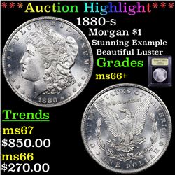 ***Auction Highlight*** 1880-s Morgan Dollar $1 Graded GEM++ Unc By USCG (fc)