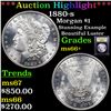 Image 1 : ***Auction Highlight*** 1880-s Morgan Dollar $1 Graded GEM++ Unc By USCG (fc)