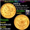 Image 1 : ***Auction Highlight*** 1902-p Gold Liberty Quarter Eagle $2 1/2 Graded GEM++ Unc By USCG (fc)