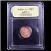 Image 4 : Proof ***Auction Highlight*** 1887 Indian Cent 1c Graded Gem+ Proof RB By USCG (fc)