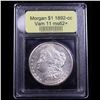 Image 4 : ***Auction Highlight*** 1892-cc Vam 11 R5 Morgan Dollar $1 Graded Select Unc By USCG (fc)
