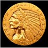 Image 2 : ***Auction Highlight*** 1915-p Gold Indian Half Eagle $5 Graded Select+ Unc By USCG (fc)