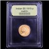 Image 4 : ***Auction Highlight*** 1915-p Gold Indian Half Eagle $5 Graded Select+ Unc By USCG (fc)